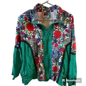 Vintage‎ High Intensity Windbreaker Track Jacket Multicolor Medium Vintage EUC